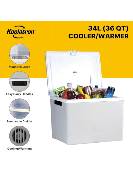 Enfriador Portátil Koolatron P75 AZ 34L 12V para Auto y Camping Enfriador Portátil Koolatron P75 AZ 34L 12V para Auto y Camping