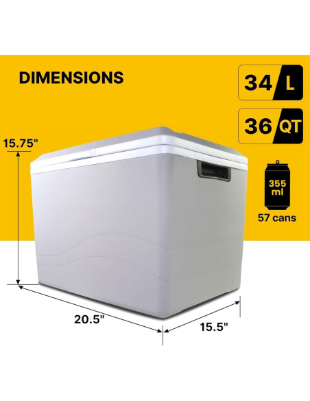 Enfriador Portátil Koolatron P75 AZ 34L 12V para Auto y Camping Enfriador Portátil Koolatron P75 AZ 34L 12V para Auto y Camping