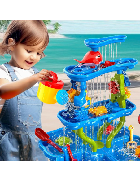 Mesa de Agua EPPO para Niños 3-5 Años, 4 Niveles, Juguetes Mesa de Agua EPPO para Niños 3-5 Años, 4 Niveles, Juguetes