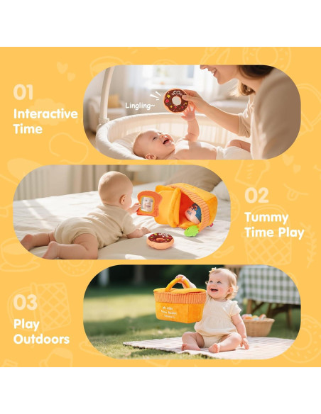 Juguete Sensorial Hahaland para Bebés 6-12 Meses - Picnic Juguete Sensorial Hahaland para Bebés 6-12 Meses - Picnic