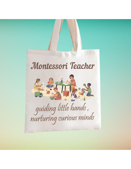 Bolsa Tote Montessori TSOTMO 32x21 cm Lona Impermeable Bolsa Tote Montessori TSOTMO 32x21 cm Lona Impermeable