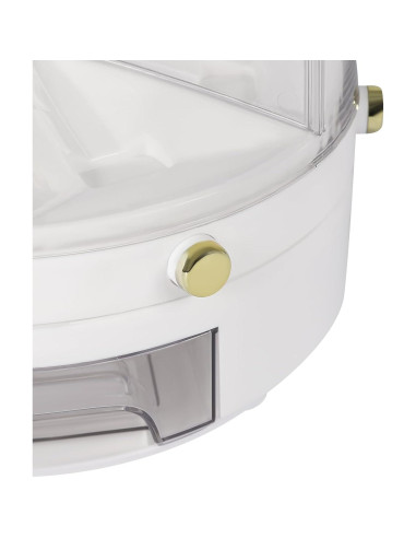 Dispensador de Granos HefengElec 6 Compartimentos 6kg Blanco