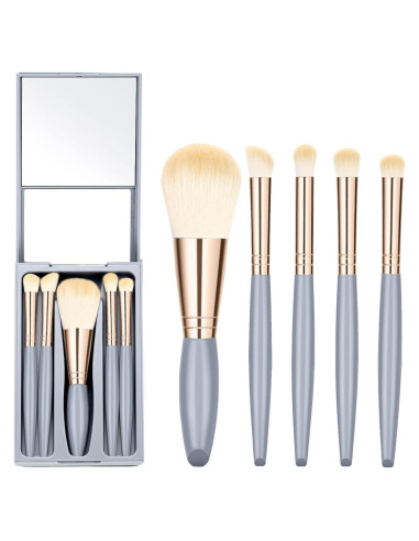 Juego de Brochas de Maquillaje IRYCSSCE Mini Viaje Azul Cielo