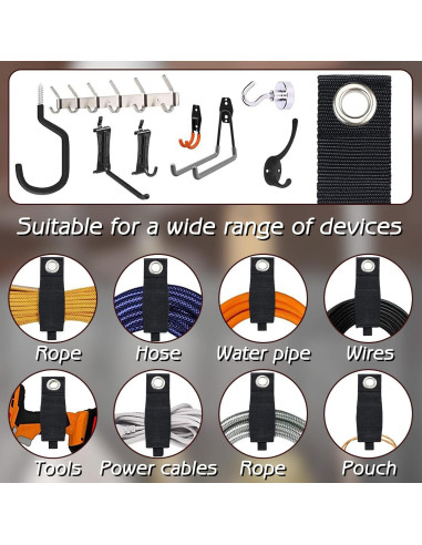 Organizador de Cables Zkptops 12 Piezas Soporte 33 cm