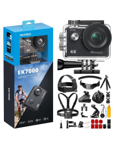 Cámara de Acción AKASO EK7000 4K 20MP con Accesorios 42 en 1