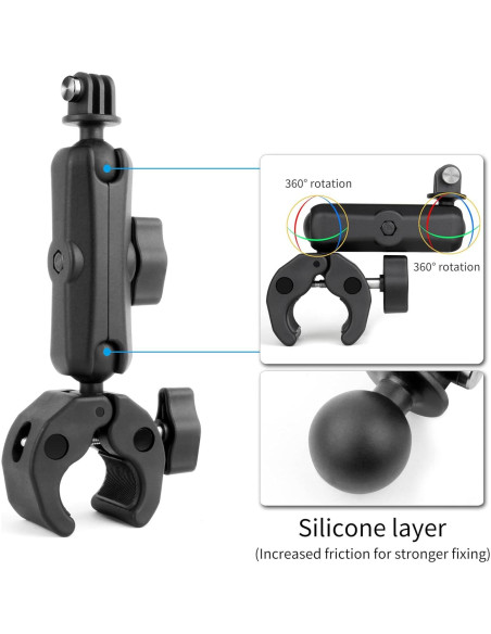 Soporte Super Clamp SOONSUN con Doble Cabezal de Bola 360 Soporte Super Clamp SOONSUN con Doble Cabezal de Bola 360