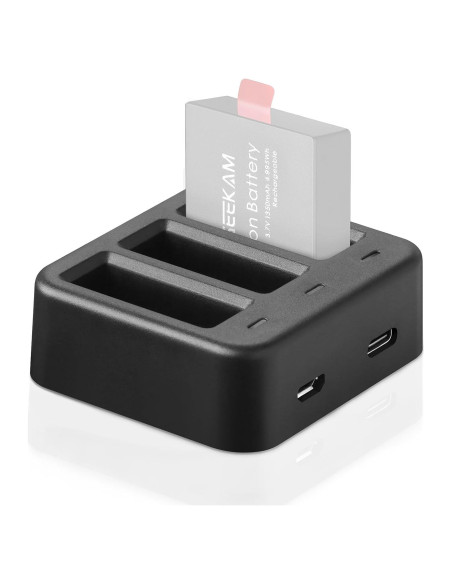 Cargador de Batería GEEKAM 3 Canales para Cámara de Acción Cargador de Batería GEEKAM 3 Canales para Cámara de Acción