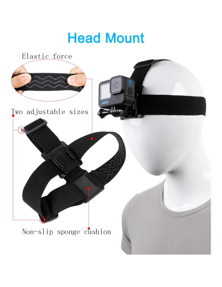 Juego de Accesorios GoPro PellKing PK-CDS + Soporte y Correas Juego de Accesorios GoPro PellKing PK-CDS + Soporte y Correas