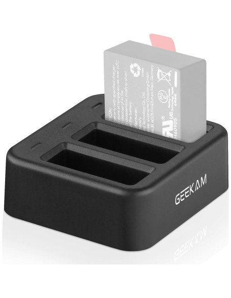 Cargador de Batería GEEKAM 3 Canales para Cámara de Acción Cargador de Batería GEEKAM 3 Canales para Cámara de Acción