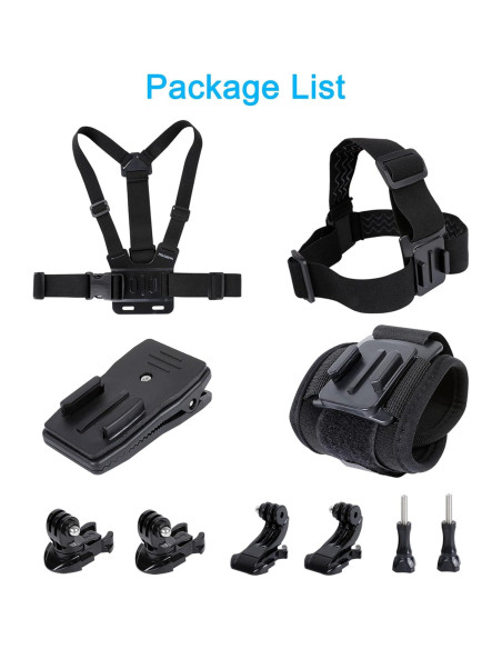 Juego de Accesorios GoPro PellKing PK-CDS + Soporte y Correas Juego de Accesorios GoPro PellKing PK-CDS + Soporte y Correas