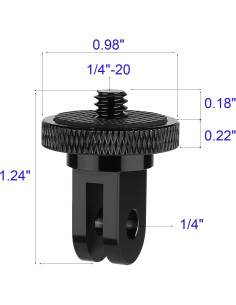 Adaptador de trípode de cámara Carpro 6 paquetes 1/4"-20 2