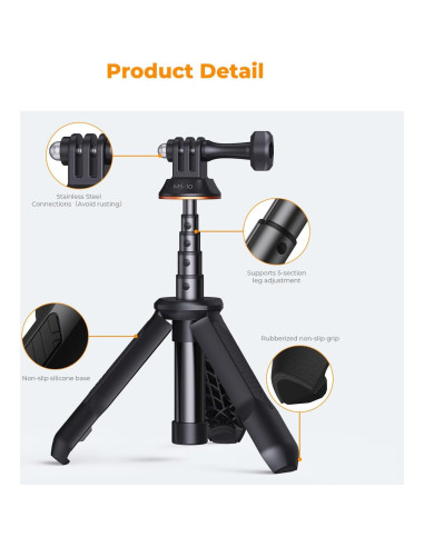 Trípode de Selfie K&F Concept 33.5cm para GoPro y DJI