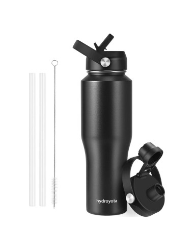 Botella de Agua Acero Inoxidable Hydroyota 0.95L Tapa Popote