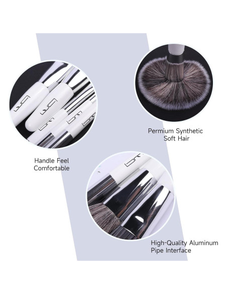 Juego de Brochas de Maquillaje Brush Master 5PCS Viaje Blanco Juego de Brochas de Maquillaje Brush Master 5PCS Viaje Blanco