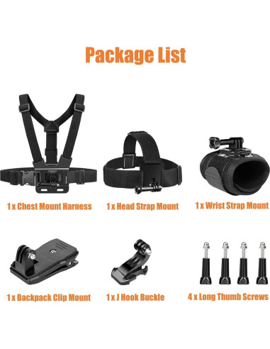 Kit de Accesorios Universal 4 en 1 para Cámara de Acción KUANVE