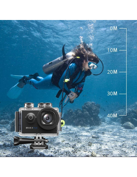 Cámara de Acción AKASO Brave 6 Plus 4K 20MP WiFi EIS 40m Cámara de Acción AKASO Brave 6 Plus 4K 20MP WiFi EIS 40m