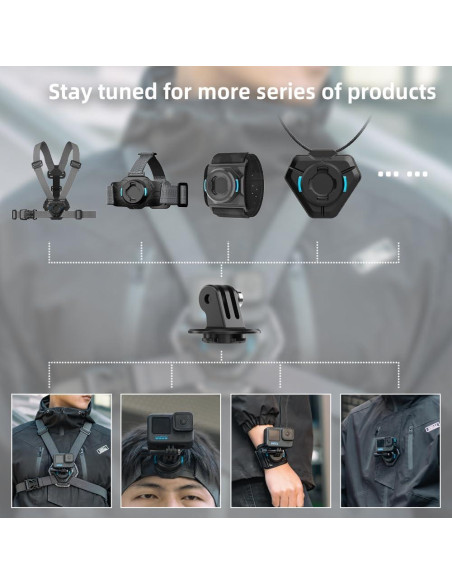 Arnés de Montaje en el Pecho SUREWO Ajustable Magnético para GoPro Arnés de Montaje en el Pecho SUREWO Ajustable Magnético para GoPro