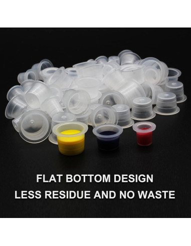 Tazas de Tinta para Tatuajes Autdor 300pcs Mezcladas 9-16mm