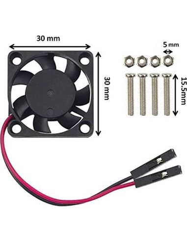 Kit Ventilador y Disipador Easycargo para Raspberry Pi 4B