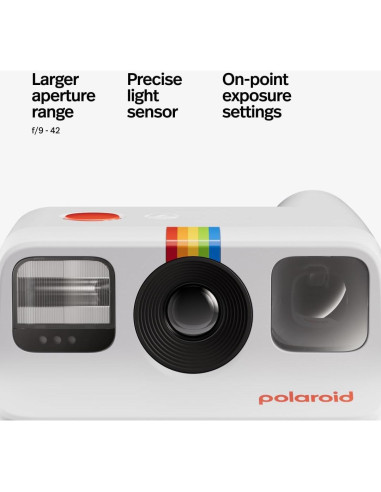 Cámara Instantánea Polaroid Go Gen2 + Película 16 Fotos - Blanco