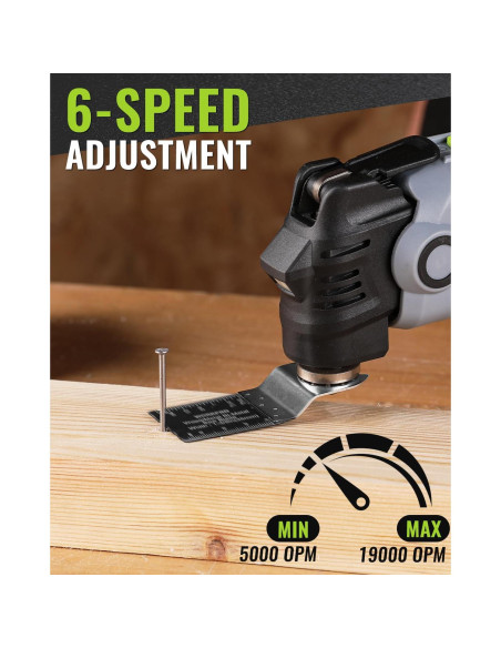 Herramienta Oscilante WORKPRO 20V Inalámbrica 6 Velocidades Herramienta Oscilante WORKPRO 20V Inalámbrica 6 Velocidades