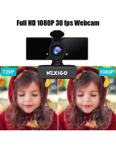 Cámara Web NexiGo N660 1080P con Doble Micrófono y Privacidad