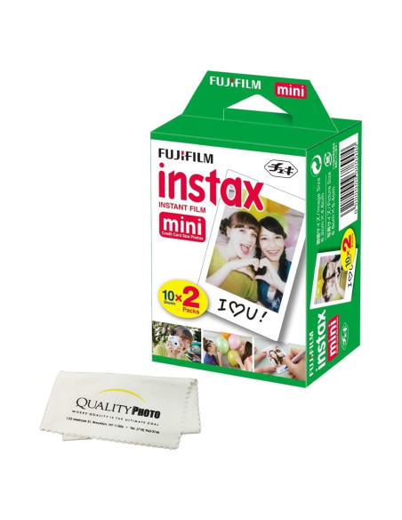 Película Instantánea Fujifilm Instax Mini 20 Hojas con Paño Película Instantánea Fujifilm Instax Mini 20 Hojas con Paño