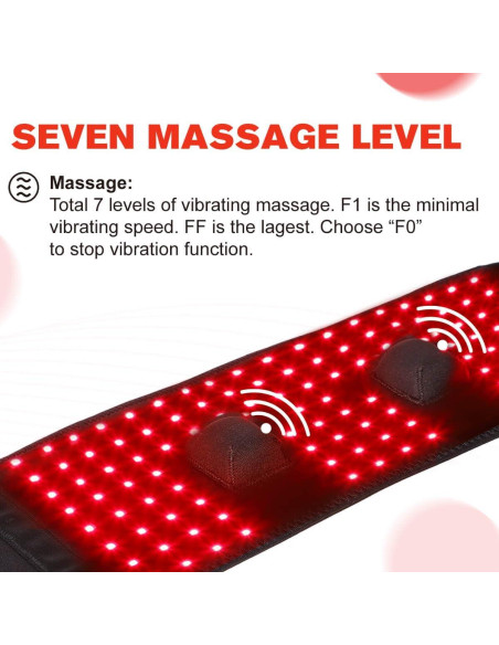 Cinturón Terapia Luz Roja Inalámbrico DGYAO 129cm Alivio Dolor Cinturón Terapia Luz Roja Inalámbrico DGYAO 129cm Alivio Dolor