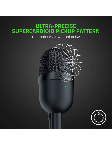 Micrófono USB Razer Seiren Mini Compacto Negro Renovado Micrófono USB Razer Seiren Mini Compacto Negro Renovado