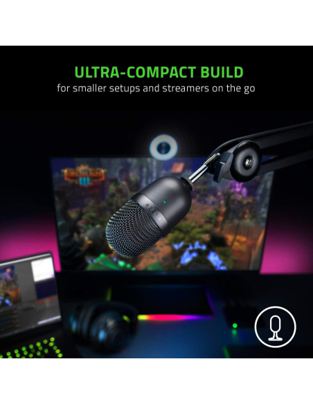 Micrófono USB Razer Seiren Mini Compacto Negro Renovado Micrófono USB Razer Seiren Mini Compacto Negro Renovado