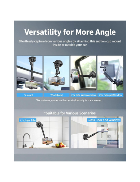 Soporte de Ventosa ULANZI ZJ01 para Cámara - 360 Ajustable Soporte de Ventosa ULANZI ZJ01 para Cámara - 360 Ajustable