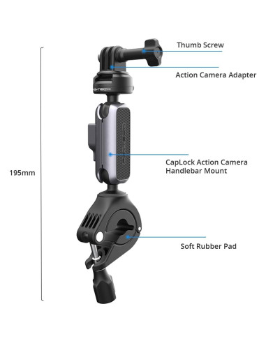 Soporte de Manillar PGYTECH CapLock para Bicicleta y Moto 360