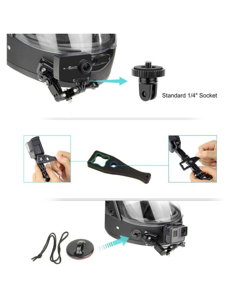 Kit de Montaje en Barbilla para Casco SOONSUN GoPro Hero Kit de Montaje en Barbilla para Casco SOONSUN GoPro Hero