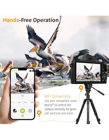 Cámara Digital Saneen S05 64MP 4K con Pantalla Táctil y WiFi