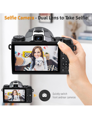 Cámara Digital Saneen S05 64MP 4K con Pantalla Táctil y WiFi