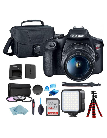 Cámara DSLR Canon EOS Rebel T7 + Lente 18-55mm + Accesorios Cámara DSLR Canon EOS Rebel T7 + Lente 18-55mm + Accesorios