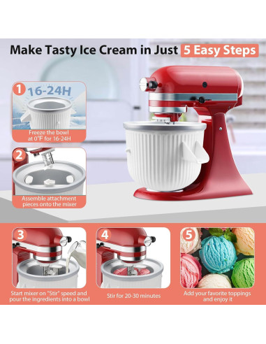 Accesorio para Hacer Helados Cifuqian 2L para KitchenAid