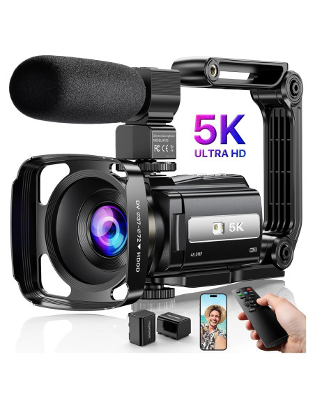 Cámara de Video 5K NINIVISION 48MP WiFi Pantalla Táctil 3" Cámara de Video 5K NINIVISION 48MP WiFi Pantalla Táctil 3"