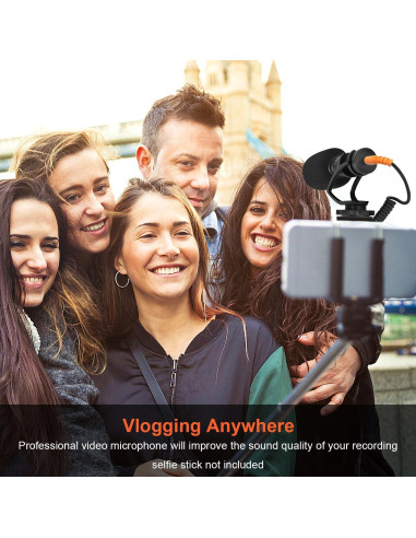 Micrófono de Cámara COMICA CVM-VM10II Shotgun para DSLR y Smartphones