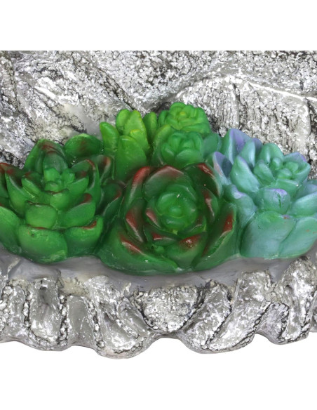 Estatua de Jardín Buda Exhart Solar con Suculentas LED 36.8 cm Estatua de Jardín Buda Exhart Solar con Suculentas LED 36.8 cm