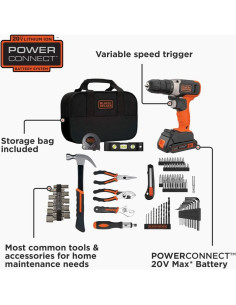Kit de Herramientas 84 Piezas BDPK70284C1AEV BLACK+DECKER 2