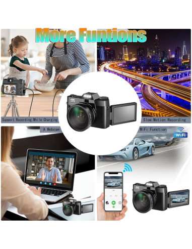 Cámara Digital 4K Lierhyt CDR10 48MP Compacta con WiFi