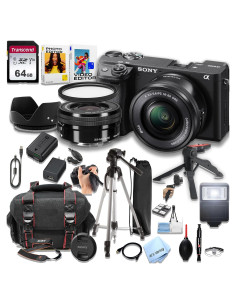 Cámara Sin Espejo Sony Alpha a6400 24.2MP + Lente 16-50mm + Accesorios