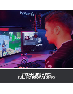 Cámara Web Logitech C922 Pro Stream 1080P HD con Trípode 2