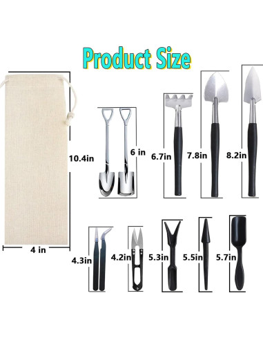Kit de Herramientas para Suculentas Wobodan 12 Piezas Jardinería