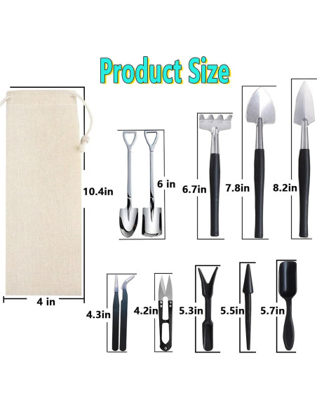 Kit de Herramientas para Suculentas Wobodan 12 Piezas Jardinería Kit de Herramientas para Suculentas Wobodan 12 Piezas Jardinería
