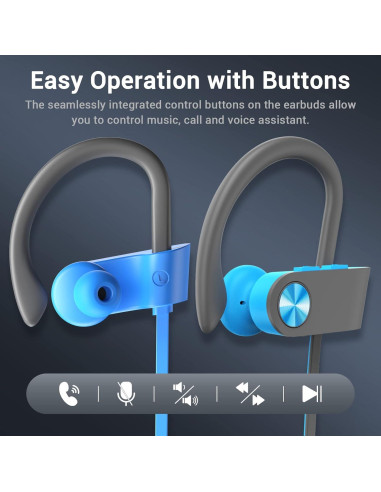 Auriculares Bluetooth VRIFOZ U8I Inalámbricos IPX7 16h Batería