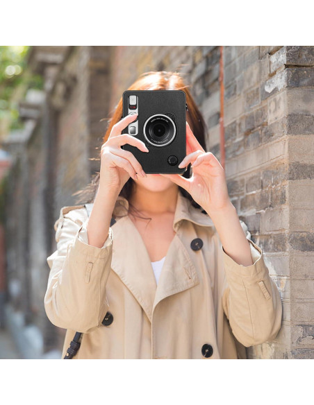 Funda Protectora Fintie para Cámara Fujifilm Instax Mini EVO - Cuero Vegano Premium Negro Funda Protectora Fintie para Cámara Fujifilm Instax Mini EVO - Cuero Vegano Premium Negro
