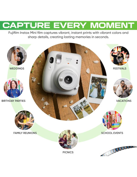 Películas Instantáneas Fujifilm Instax Mini - 40 Exposiciones, ISO 800 Películas Instantáneas Fujifilm Instax Mini - 40 Exposiciones, ISO 800