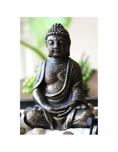 Jardín Zen de Mesa Buda Multicolor 12 Piezas Decoración